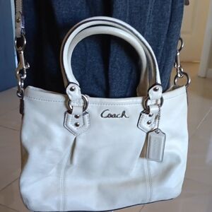 Coach Cream Leather Satchel
